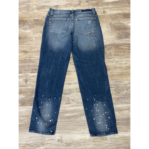 Rock & Republic INDEE Jeans Straight Leg Distressed Paint Splatter Women’s Sz 8M - Picture 2 of 6